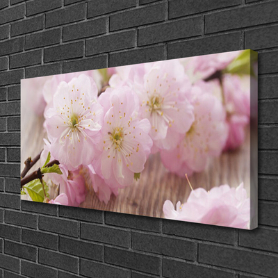 Canvas Wall art Branch flowers floral brown pink