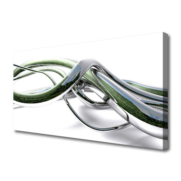 Canvas Wall art Abstract art silver green