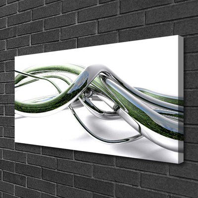 Canvas Wall art Abstract art silver green