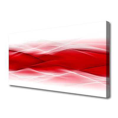 Canvas Wall art Abstract art red orange white