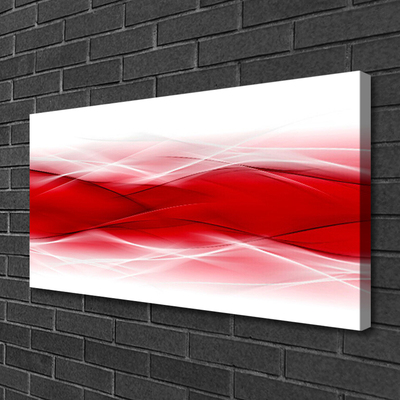 Canvas Wall art Abstract art red orange white