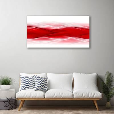 Canvas Wall art Abstract art red orange white