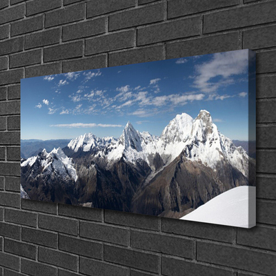 Canvas Wall art Mountains landscape white grey