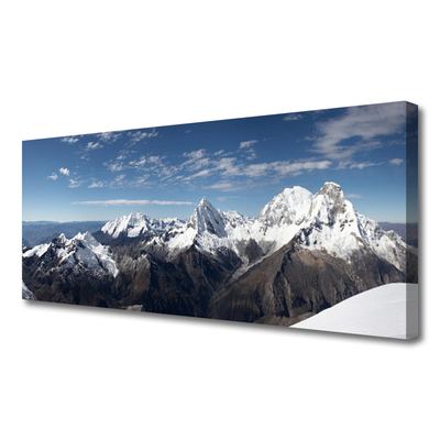 Canvas Wall art Mountains landscape white grey