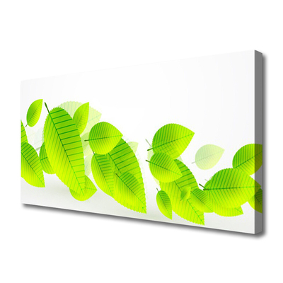 Canvas Wall art Leaves floral green