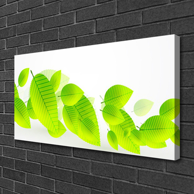 Canvas Wall art Leaves floral green