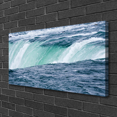 Canvas Wall art Waterfall nature blue
