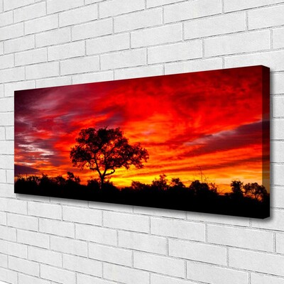 Canvas Wall art Tree landscape black