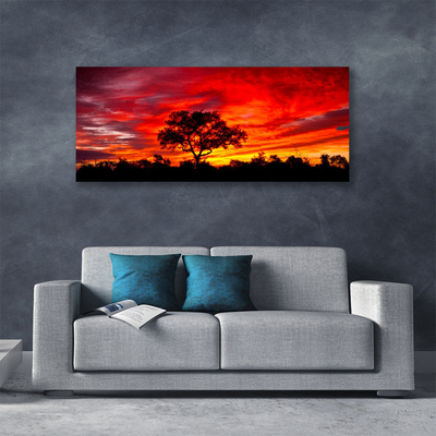 Canvas Wall art Tree landscape black