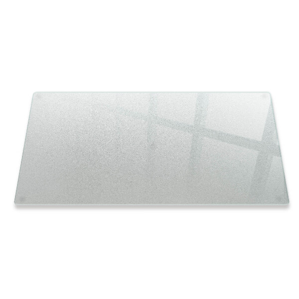 Induction hob cover with a rectangular frosted glass top