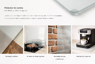 Worktop saver with square frosted glass surface