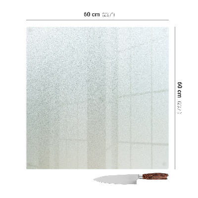 Worktop saver with square frosted glass surface