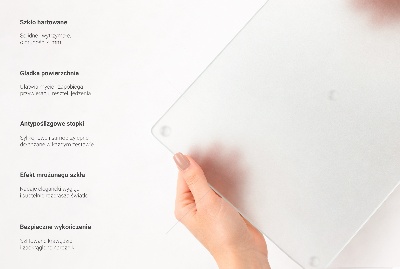Worktop saver with square frosted glass surface