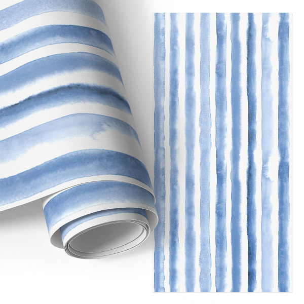 Furniture vinyl wrap Blue stripes