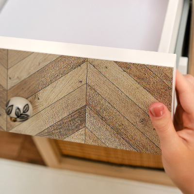 Self-adhesive furniture wrap Rustic herringbone