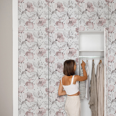 Furniture vinyl wrap Pastel flowers