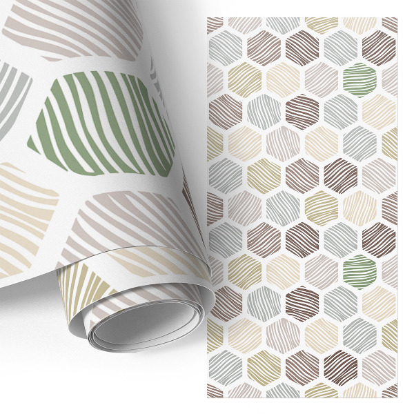 Furniture vinyl wrap Hexagon mosaic