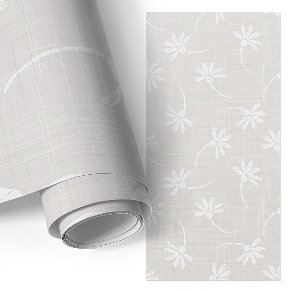 Furniture vinyl wrap Floral pattern