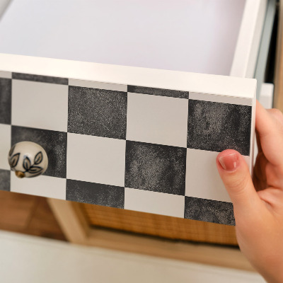 Furniture vinyl wrap Chessboard art