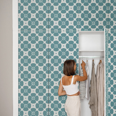 Self-adhesive furniture wrap Floral geometry