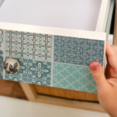 Furniture sticker Turquoise tiles