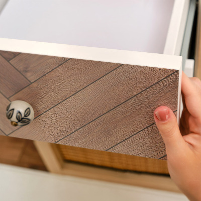 Furniture sticker Wooden herringbone