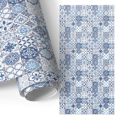 Furniture vinyl wrap Blue mosaic