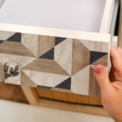 Furniture sticker Wood with marble