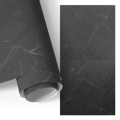 Furniture vinyl wrap Black marble