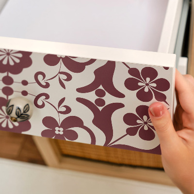 Furniture vinyl wrap Floral pattern