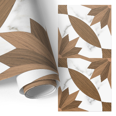 Furniture vinyl wrap Wood and marble