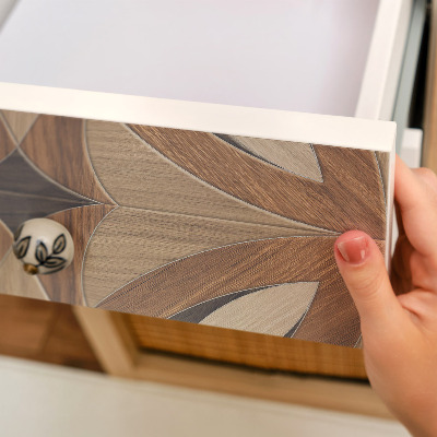 Furniture sticker Wooden flowers