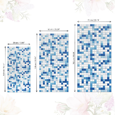 Self-adhesive furniture wrap Blue mosaic