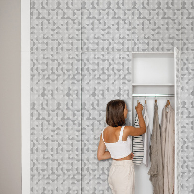 Self-adhesive furniture wrap Gray geometry