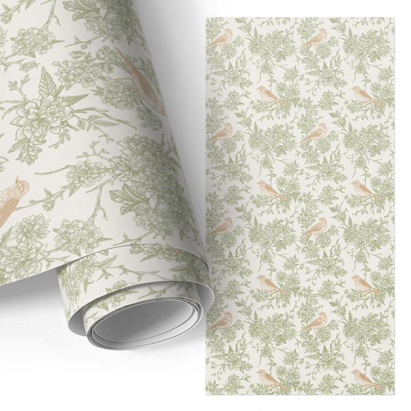 Furniture vinyl wrap Botanical pattern