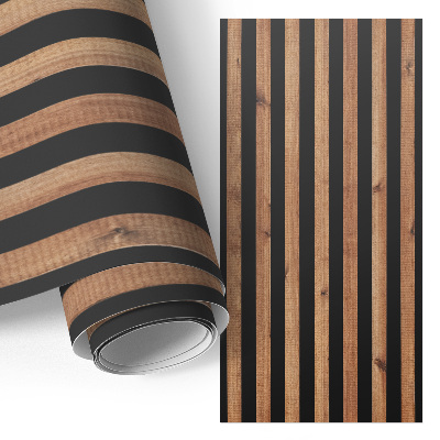 Self-adhesive furniture wrap Wooden slats