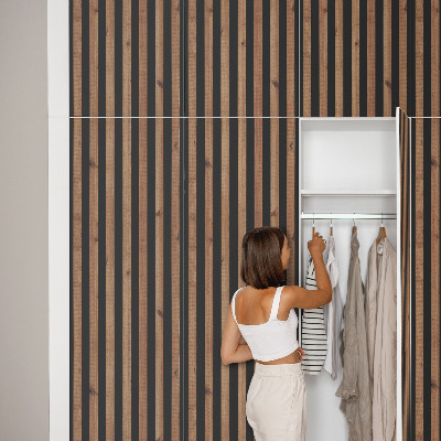 Self-adhesive furniture wrap Wooden slats