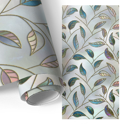 Furniture sticker Stained glass leaves