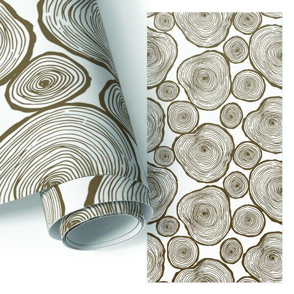 Self-adhesive furniture wrap Wooden circles