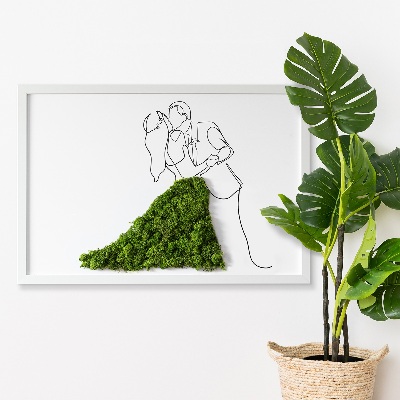 Moss wall art Dancing couple