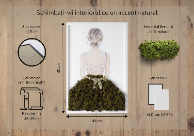 Living moss wall art Ballerina