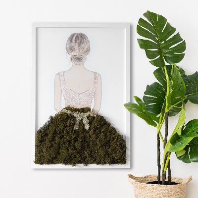 Living moss wall art Ballerina