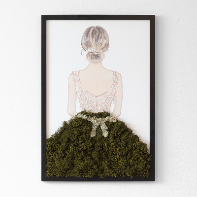 Living moss wall art Ballerina