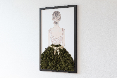 Living moss wall art Ballerina