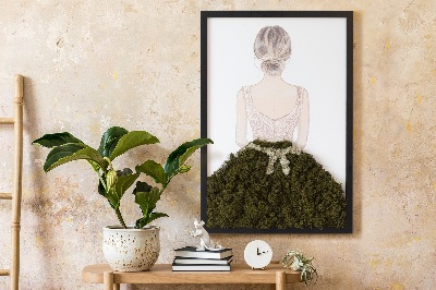 Living moss wall art Ballerina