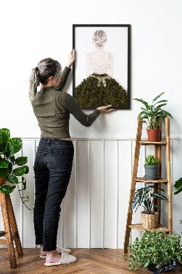 Living moss wall art Ballerina