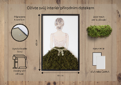 Living moss wall art Ballerina