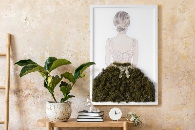 Living moss wall art Ballerina