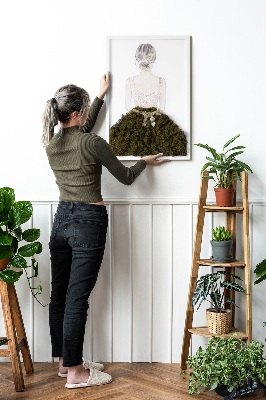 Living moss wall art Ballerina