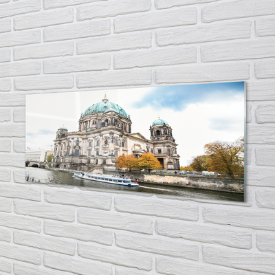 Glass print Germany river berlin cathedral